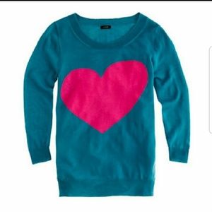 J Crew Heart Sweater